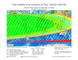 Visibility Map for Dhul Qaidah 1443 AH (b)